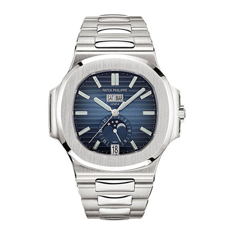 Patek Philippe Nautilus Annual Calendar Moon Phases - 40.5 mm - Steel - Blue Dial - 5726/1A-014