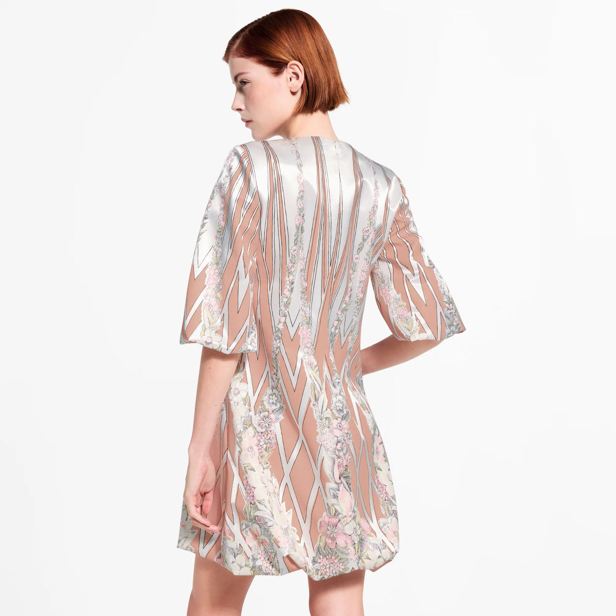 Women's Floral Wallpaper Mini Dress