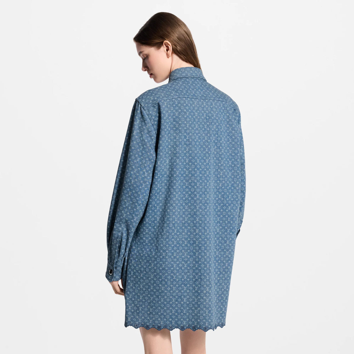 Women's Monogram Denim Shirt Dress
