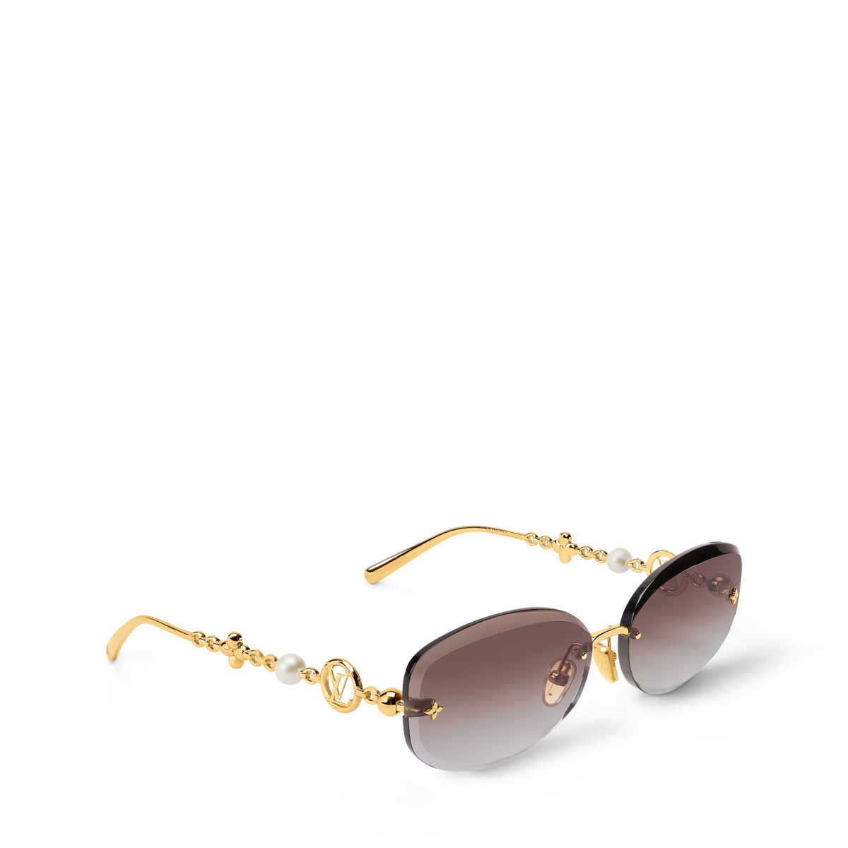 Women's Jewel Pearl Oval Sunglasses