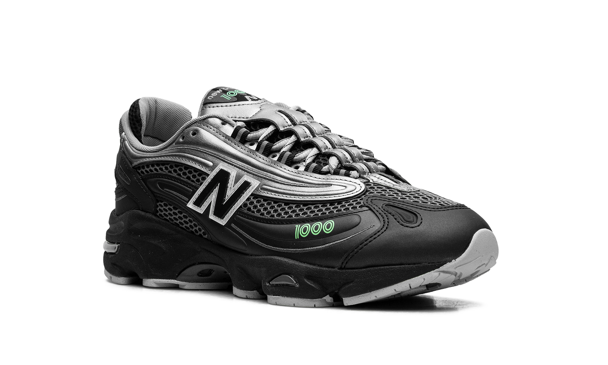 1000 "Dark Silver Metallic/lime Leaf"