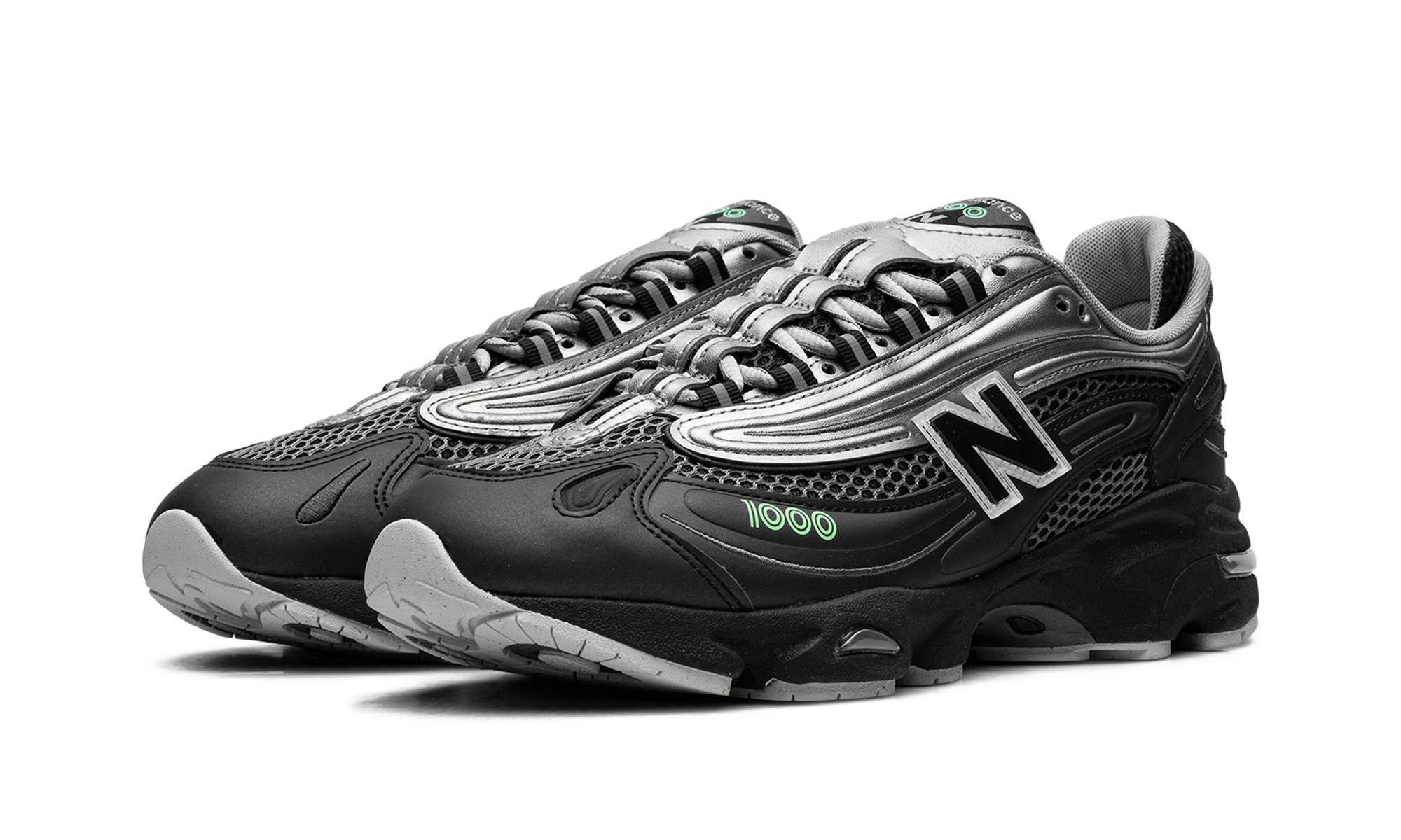 1000 "Dark Silver Metallic/lime Leaf"