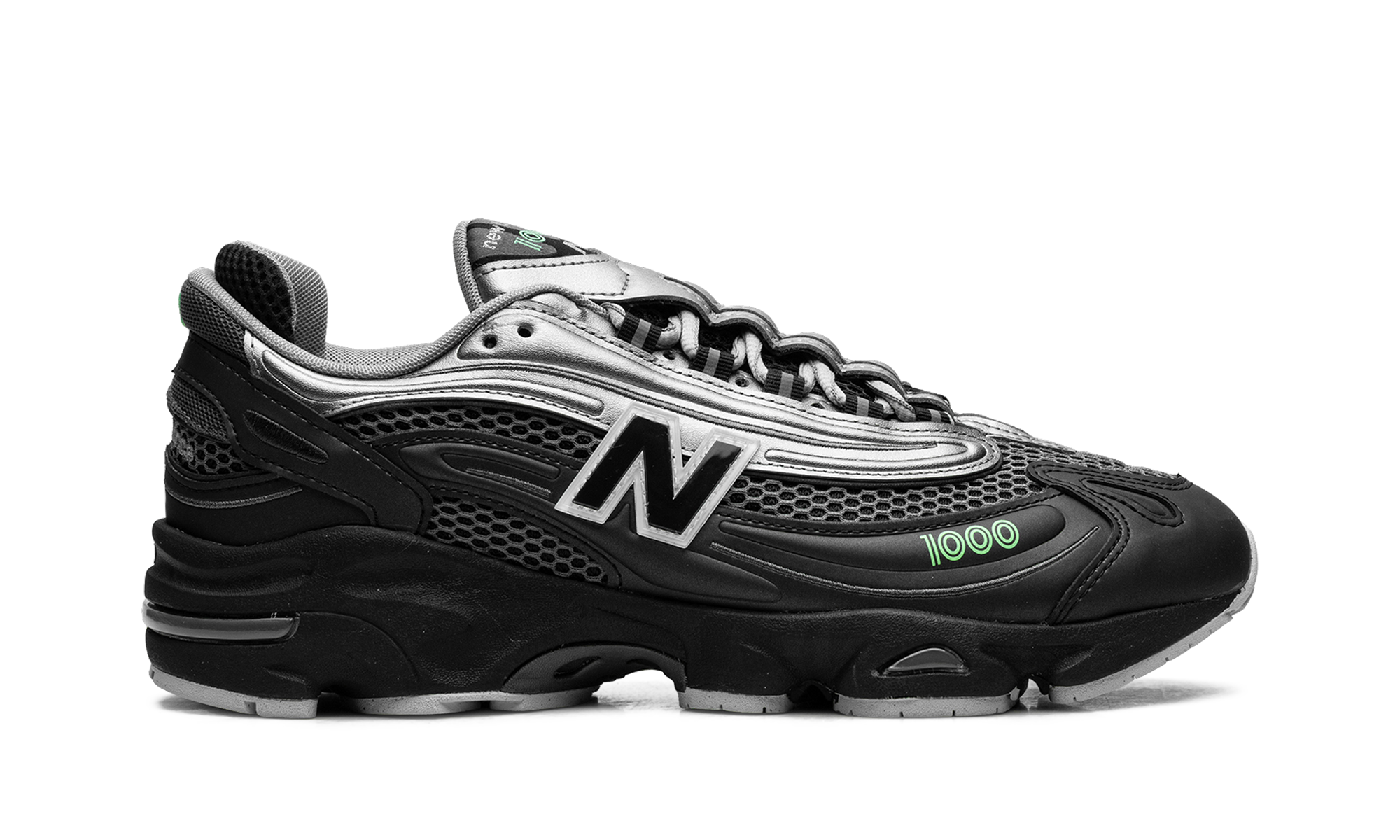 1000 "Dark Silver Metallic/lime Leaf"