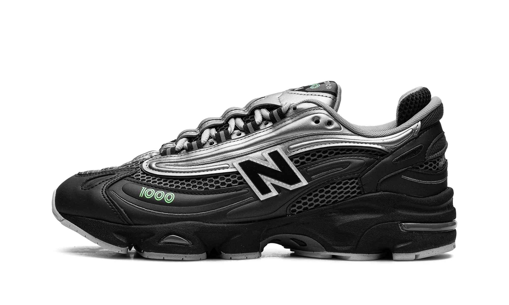 1000 "Dark Silver Metallic/lime Leaf"