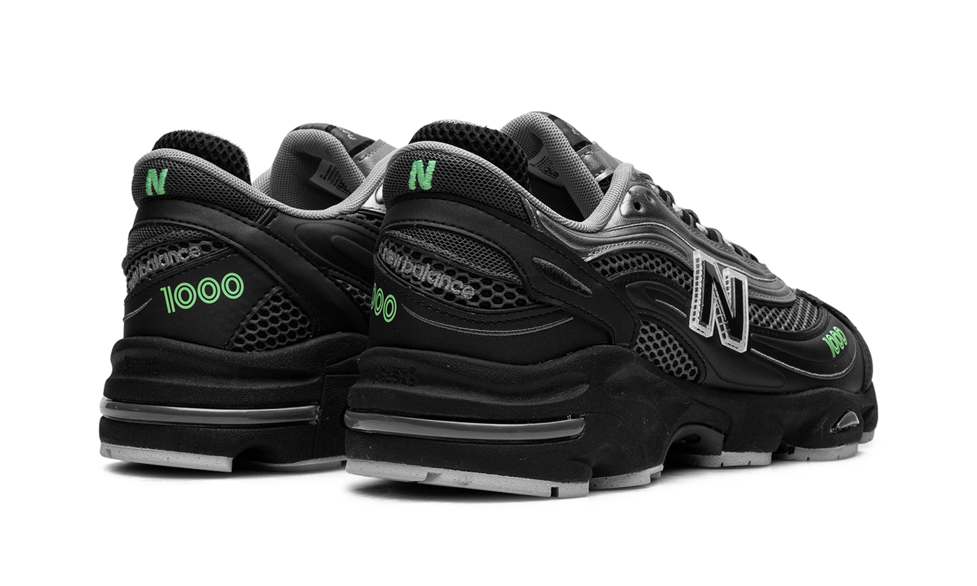 1000 "Dark Silver Metallic/lime Leaf"