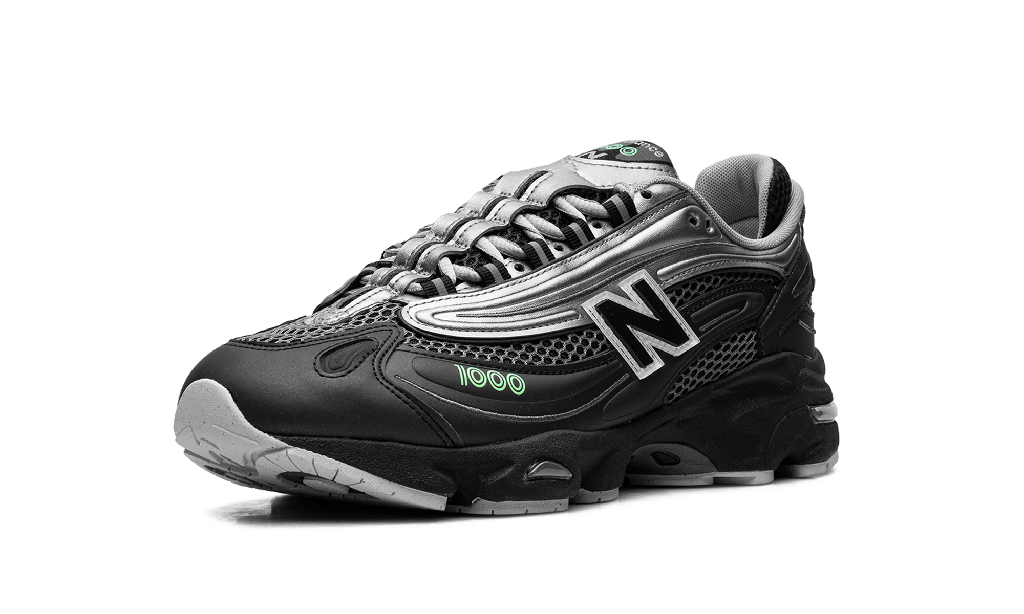 1000 "Dark Silver Metallic/lime Leaf"