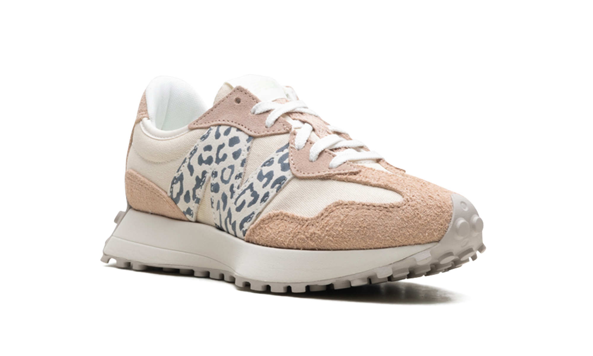 327 Women "Flat Taupe Linen Leopard"