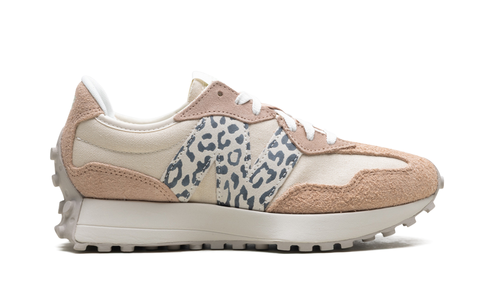 327 Women "Flat Taupe Linen Leopard"