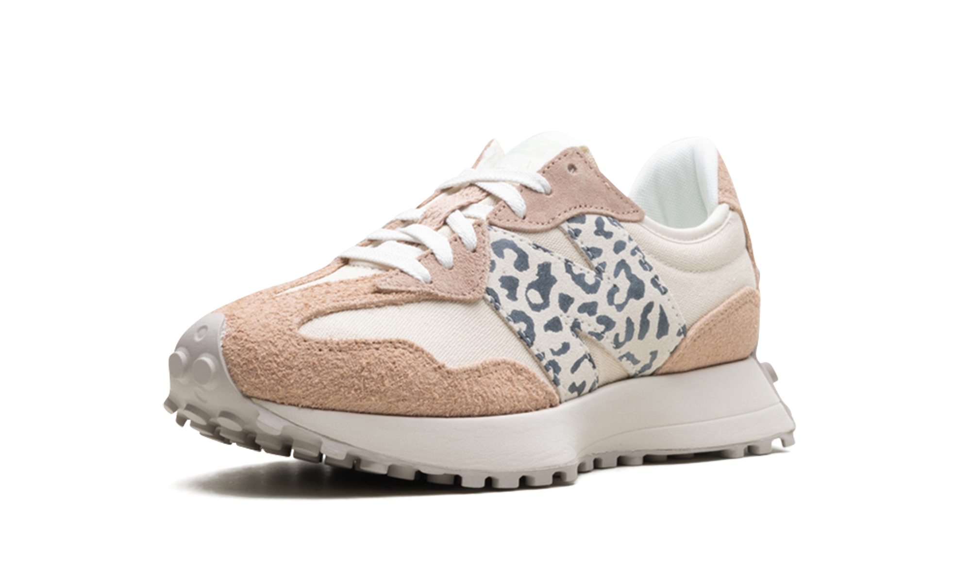 327 Women "Flat Taupe Linen Leopard"
