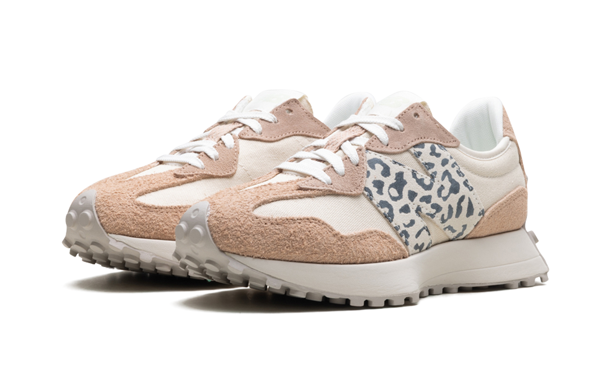 327 Women "Flat Taupe Linen Leopard"