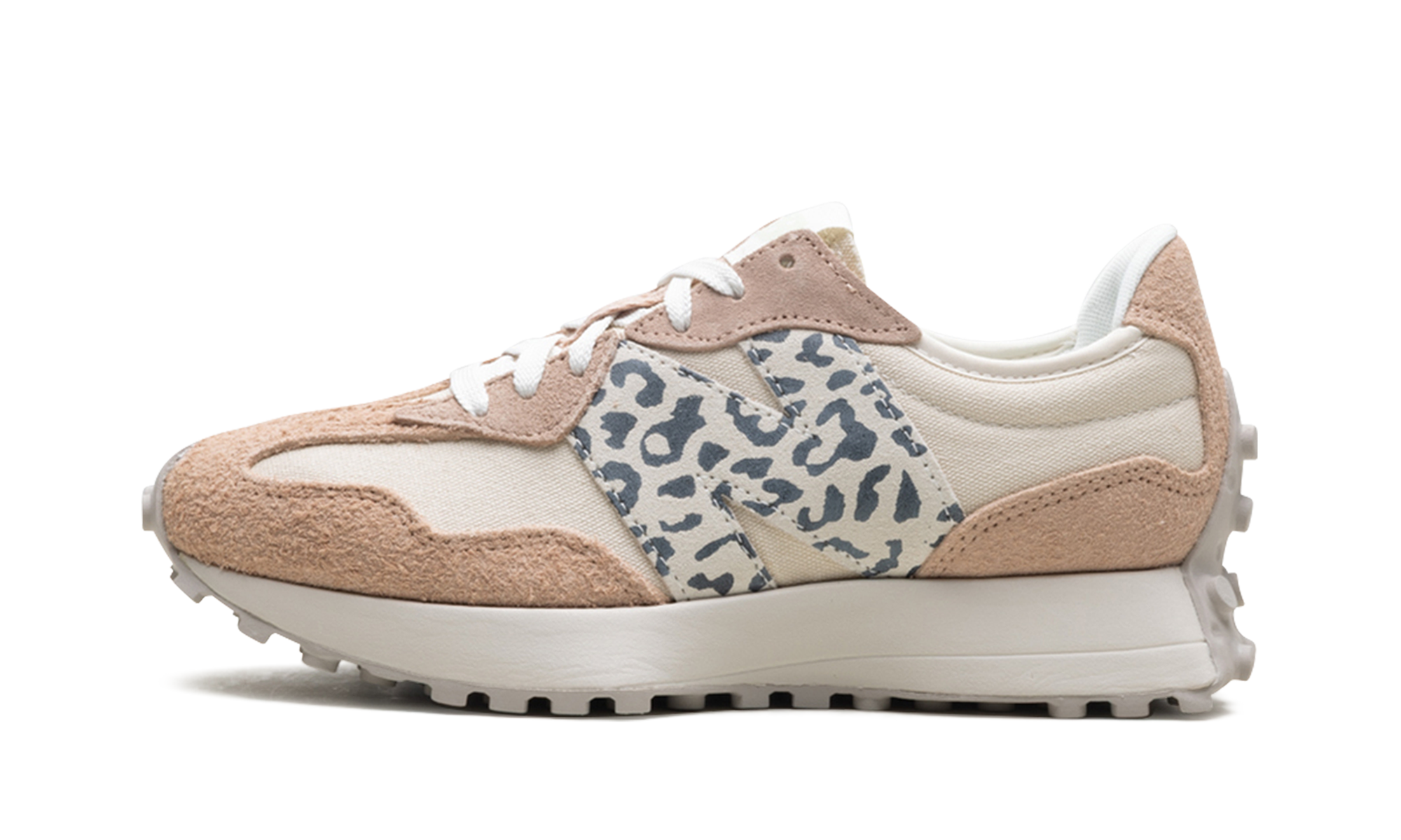327 Women "Flat Taupe Linen Leopard"