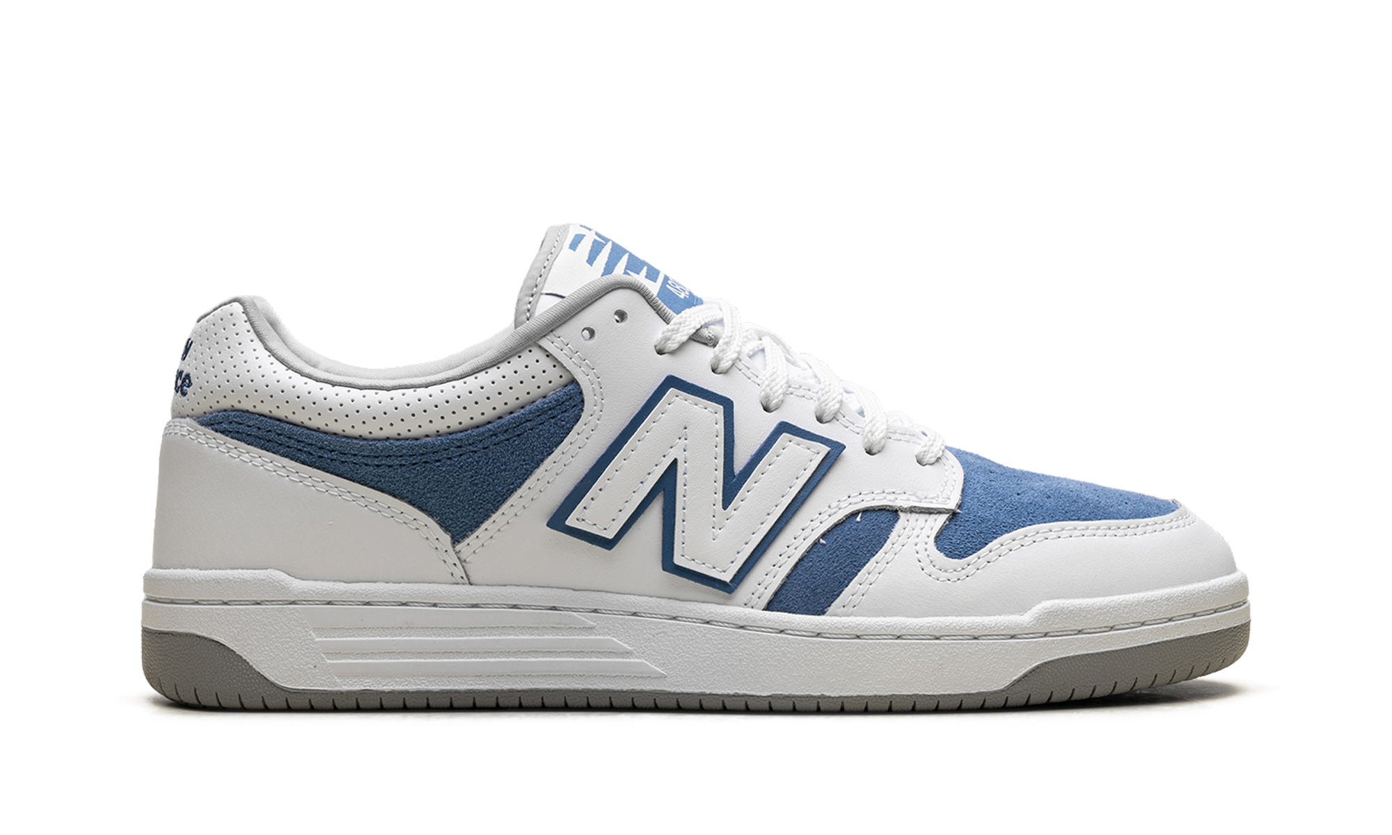 480 "White Royal Blue Suede"
