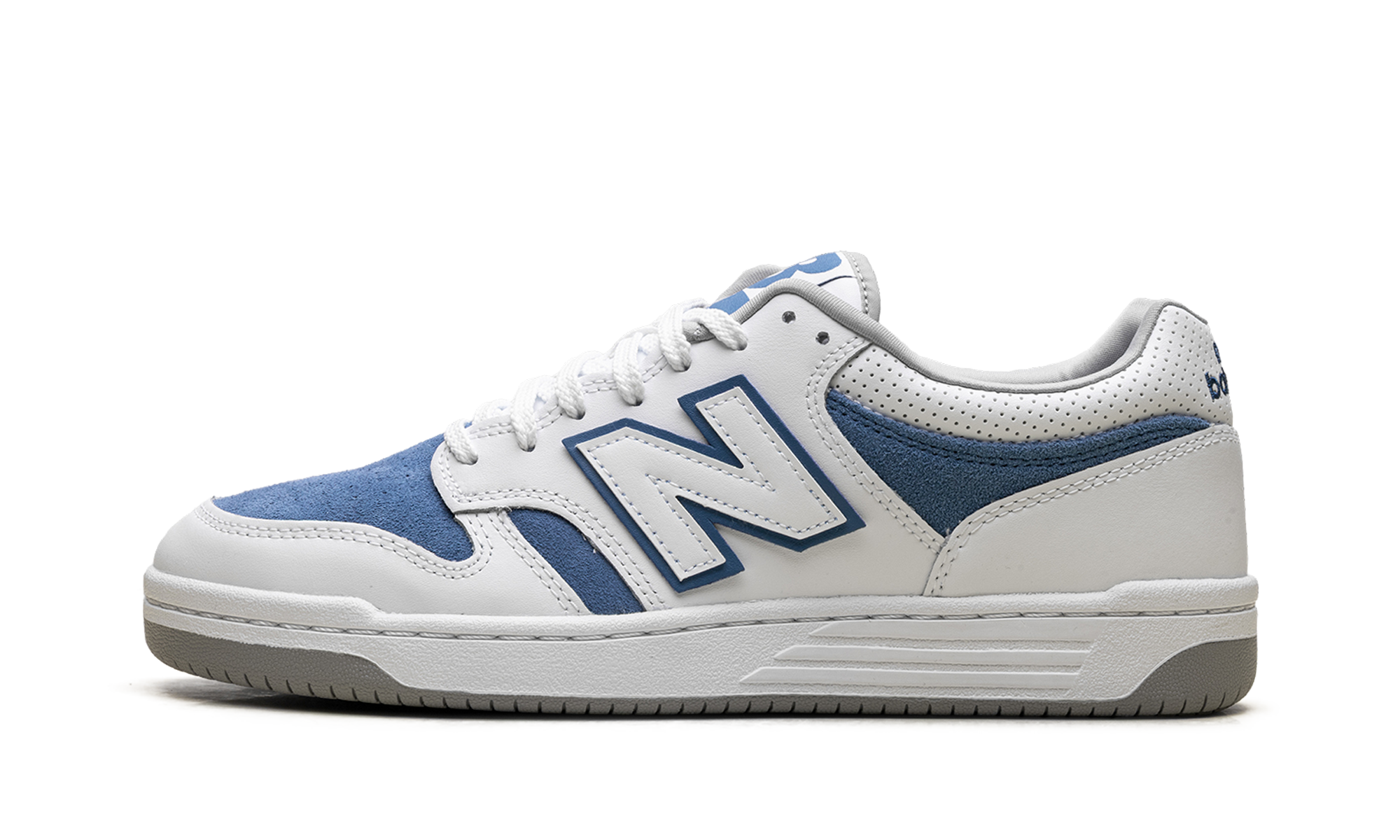 480 "White Royal Blue Suede"
