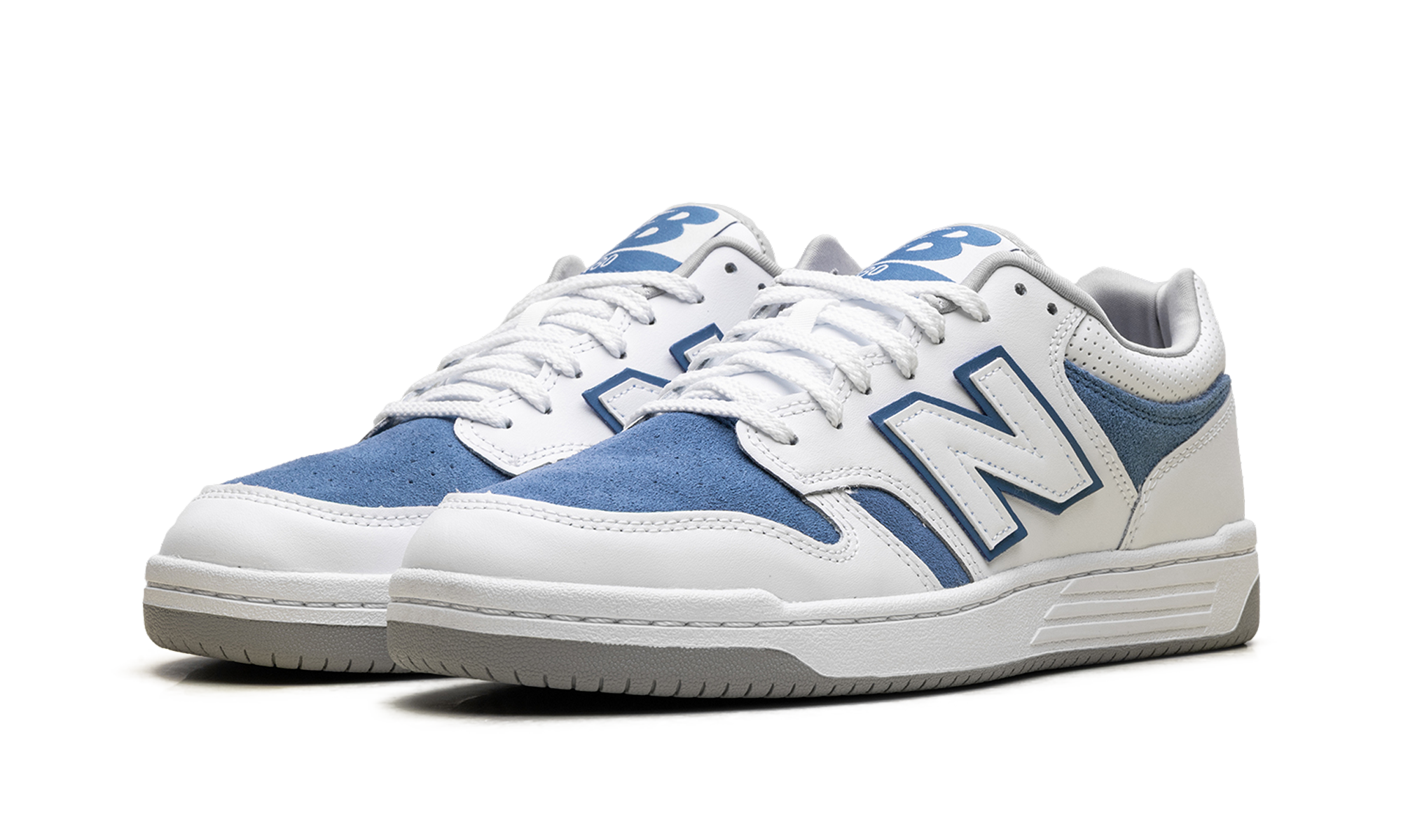 480 "White Royal Blue Suede"