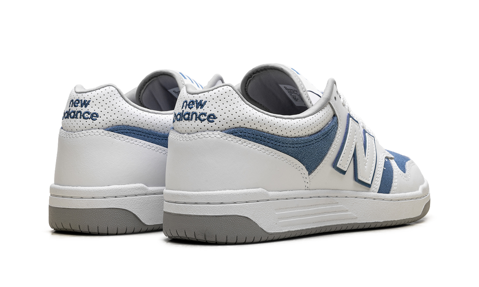 480 "White Royal Blue Suede"