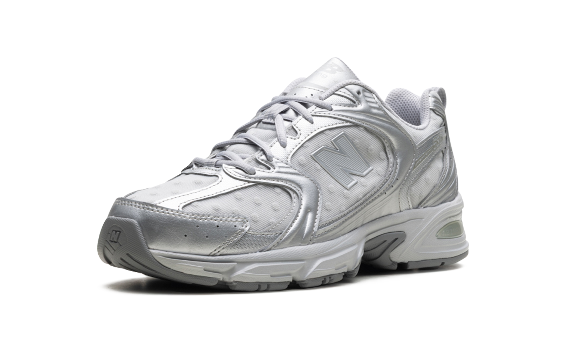 530 "Silver Metallic Raincloud Polka Dots"