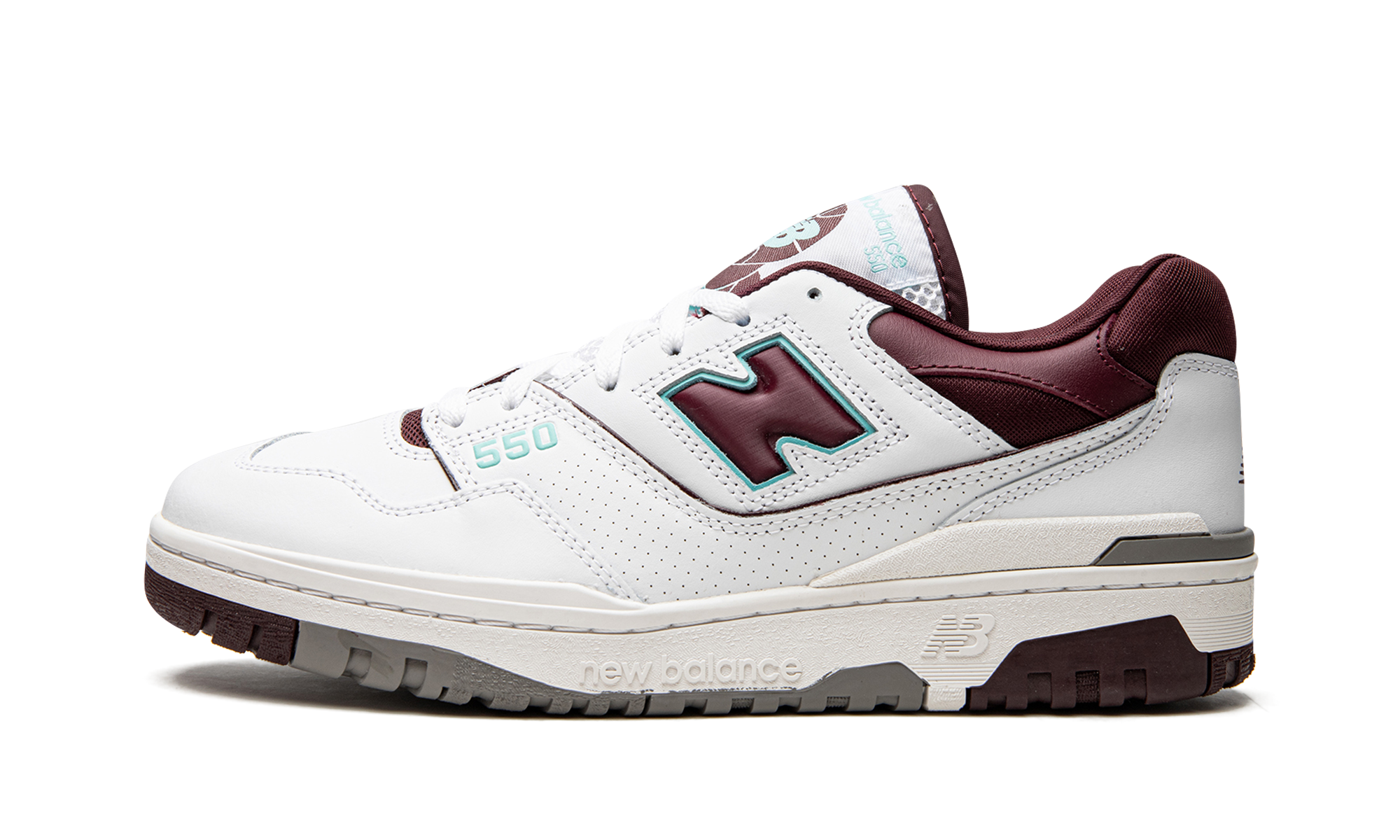 550 "Burgundy / Cyan"