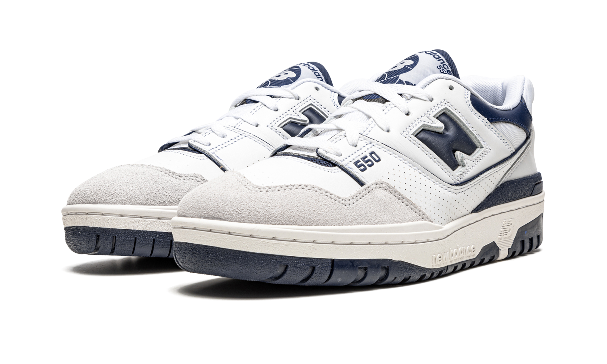 550 "White / Navy Blue"