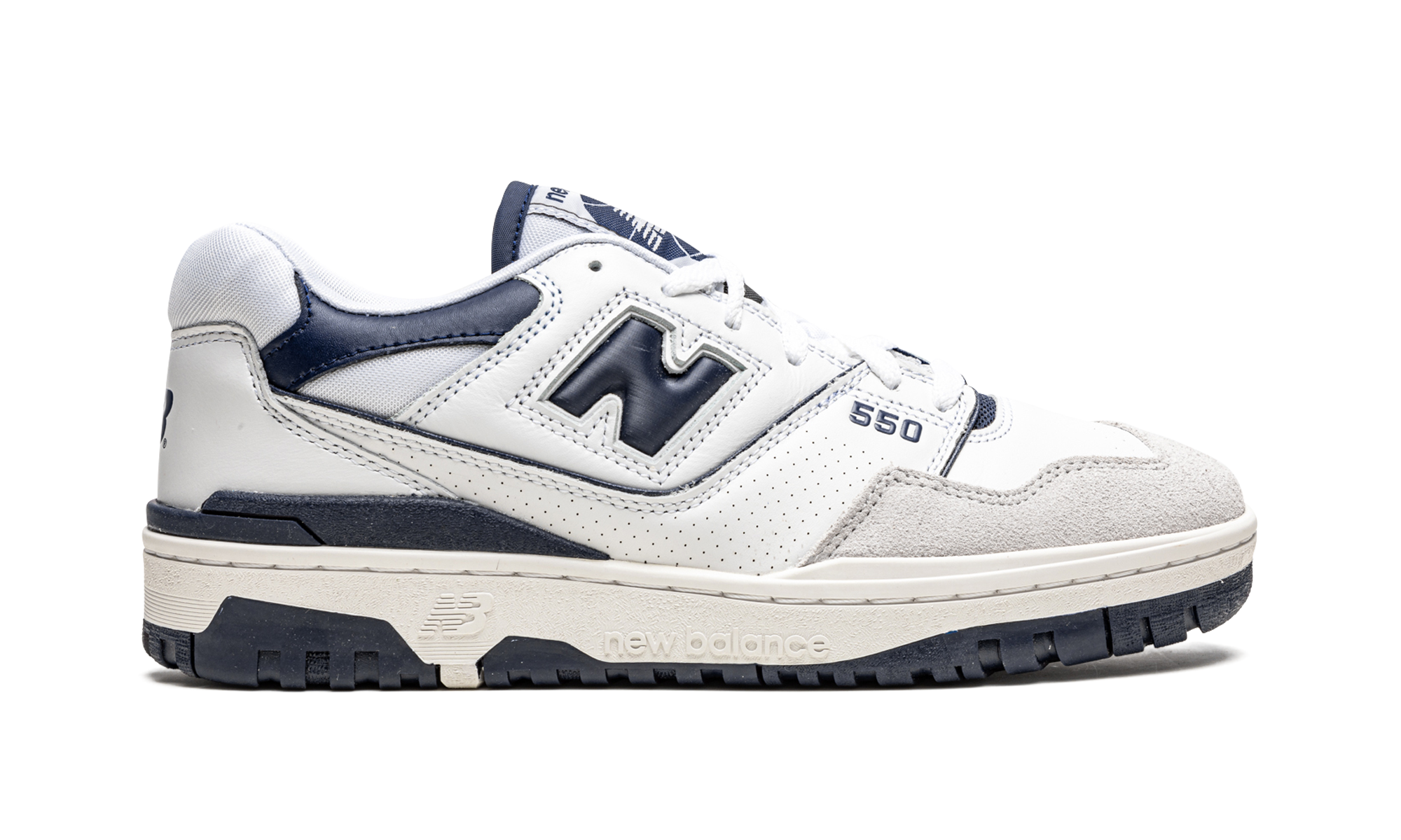 550 "White / Navy Blue"
