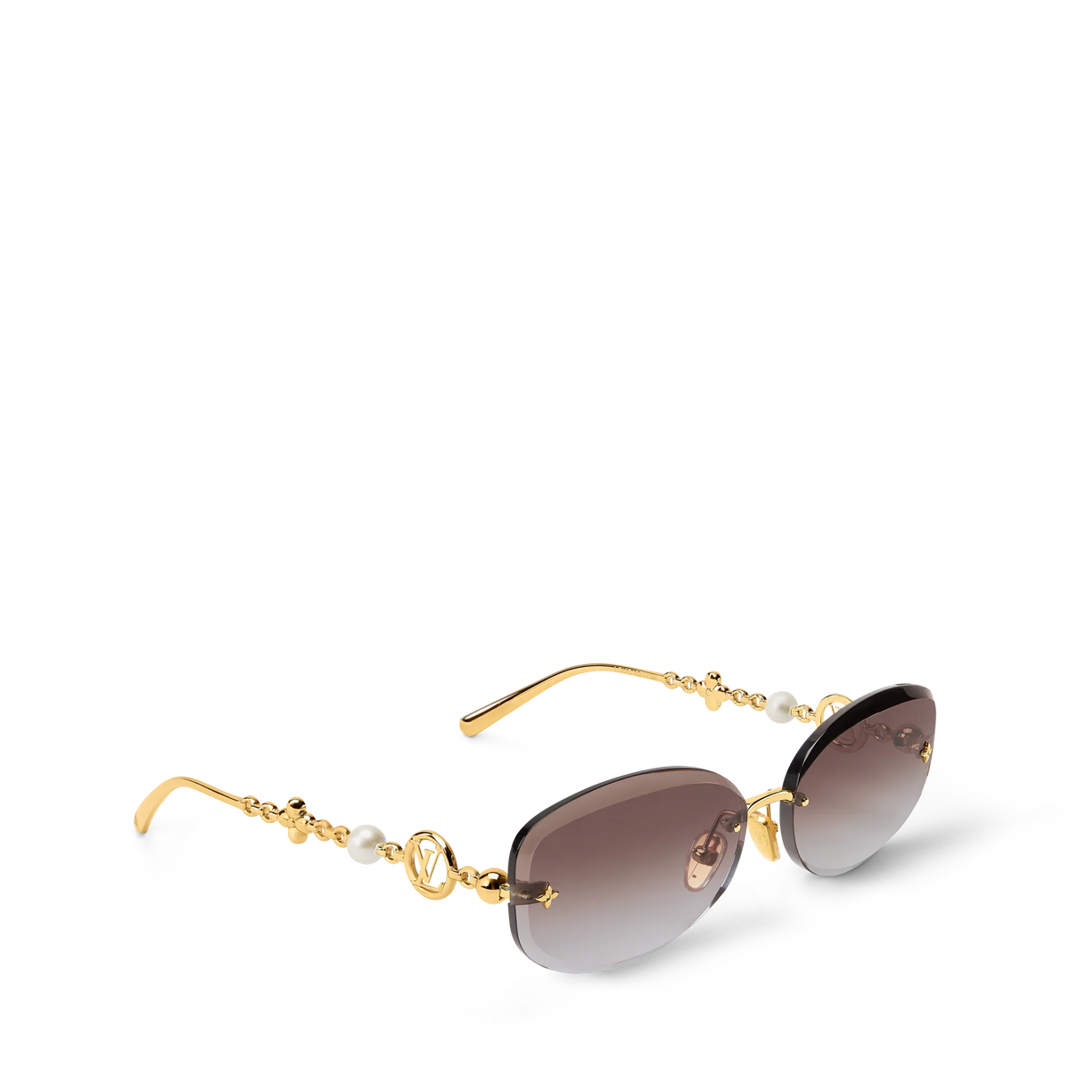 Women's Jewel Pearl Oval Sunglasses