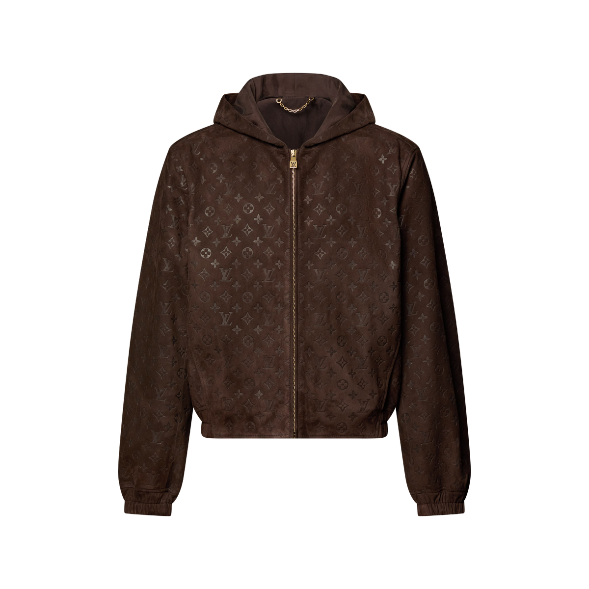 Men's Monogram Embossed Suede Hoodie