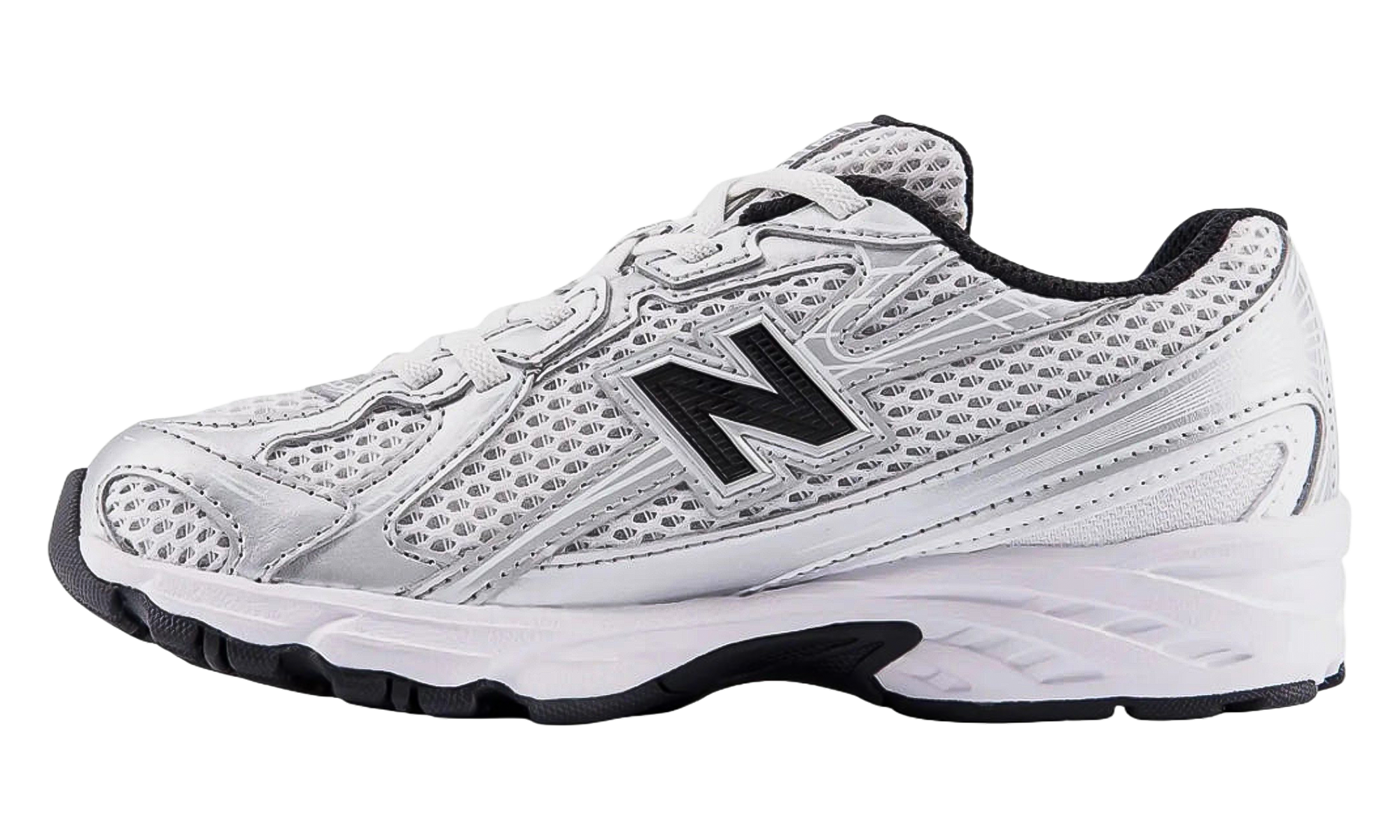 740 Bungee Lace Ps "Silver Metallic Black"