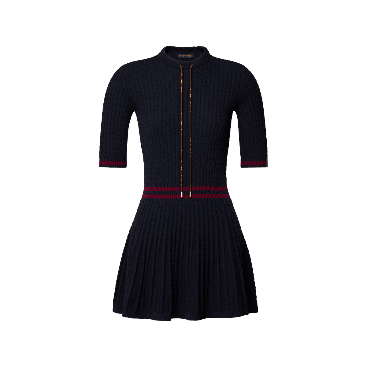 Women's Varsity Stripe Cable Knit Dress