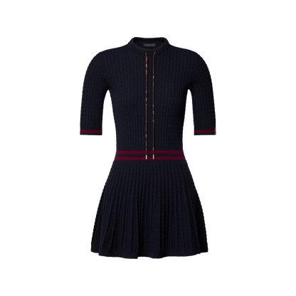 Women's Varsity Stripe Cable Knit Dress
