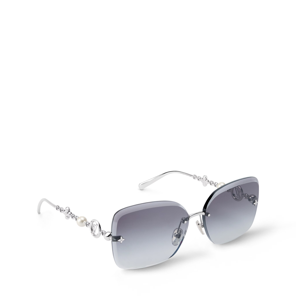 Women's Jewel Pearl Square Sunglasses