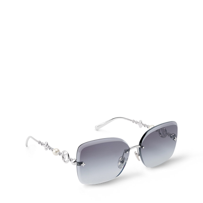 Women's Jewel Pearl Square Sunglasses