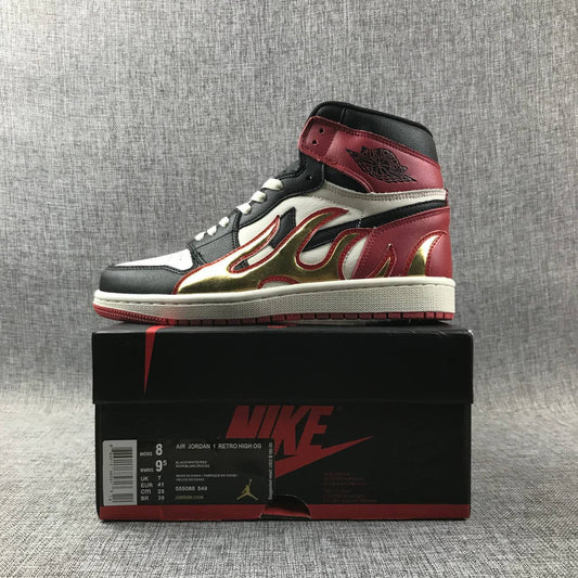 Air Jordan 1 Fire Bred Black Toe Limited AJ1 Classic