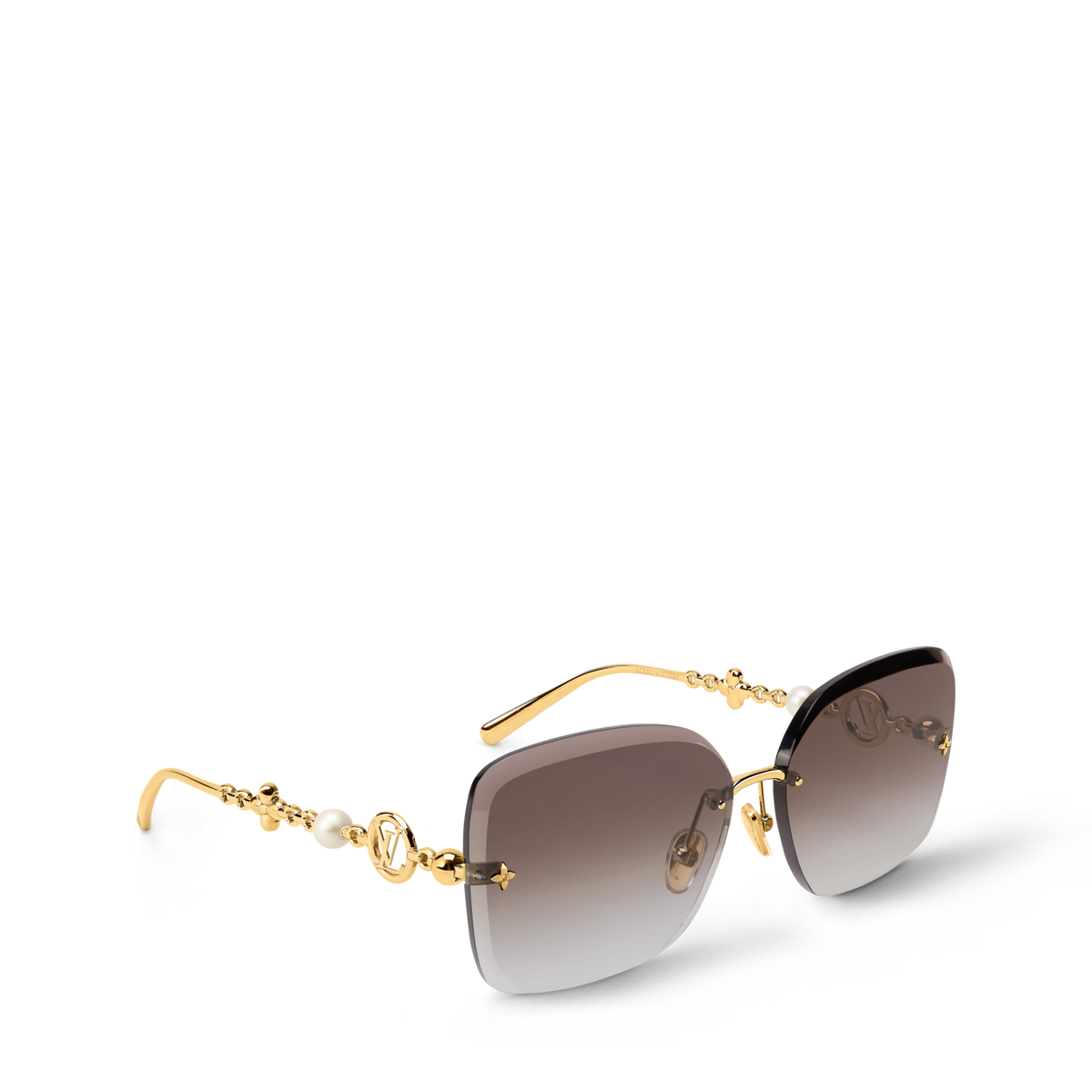Women's Jewel Pearl Square Sunglasses