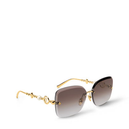 Women's Jewel Pearl Square Sunglasses