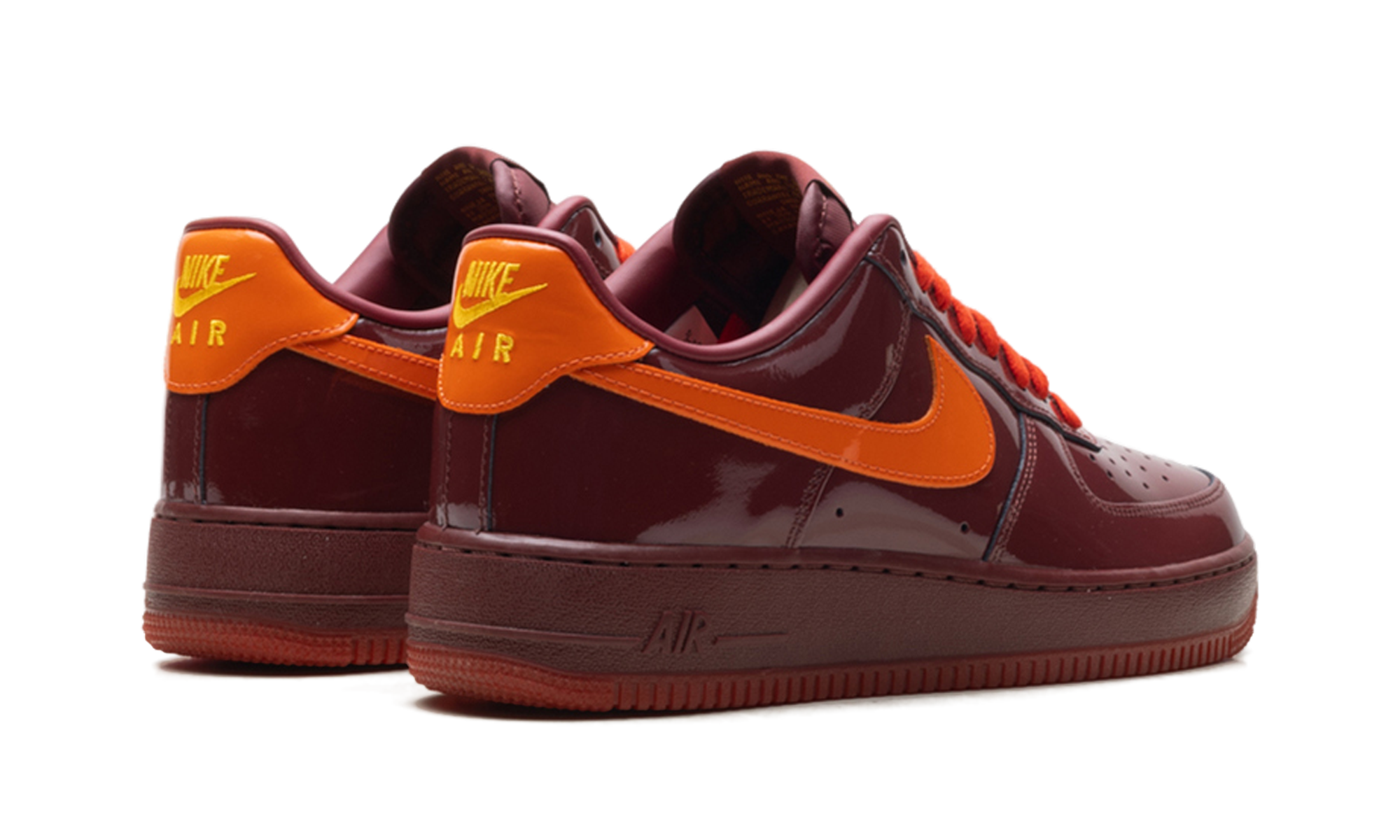 Air Force 1 Low "Patent Leather Dark Team Red Safety Orange"