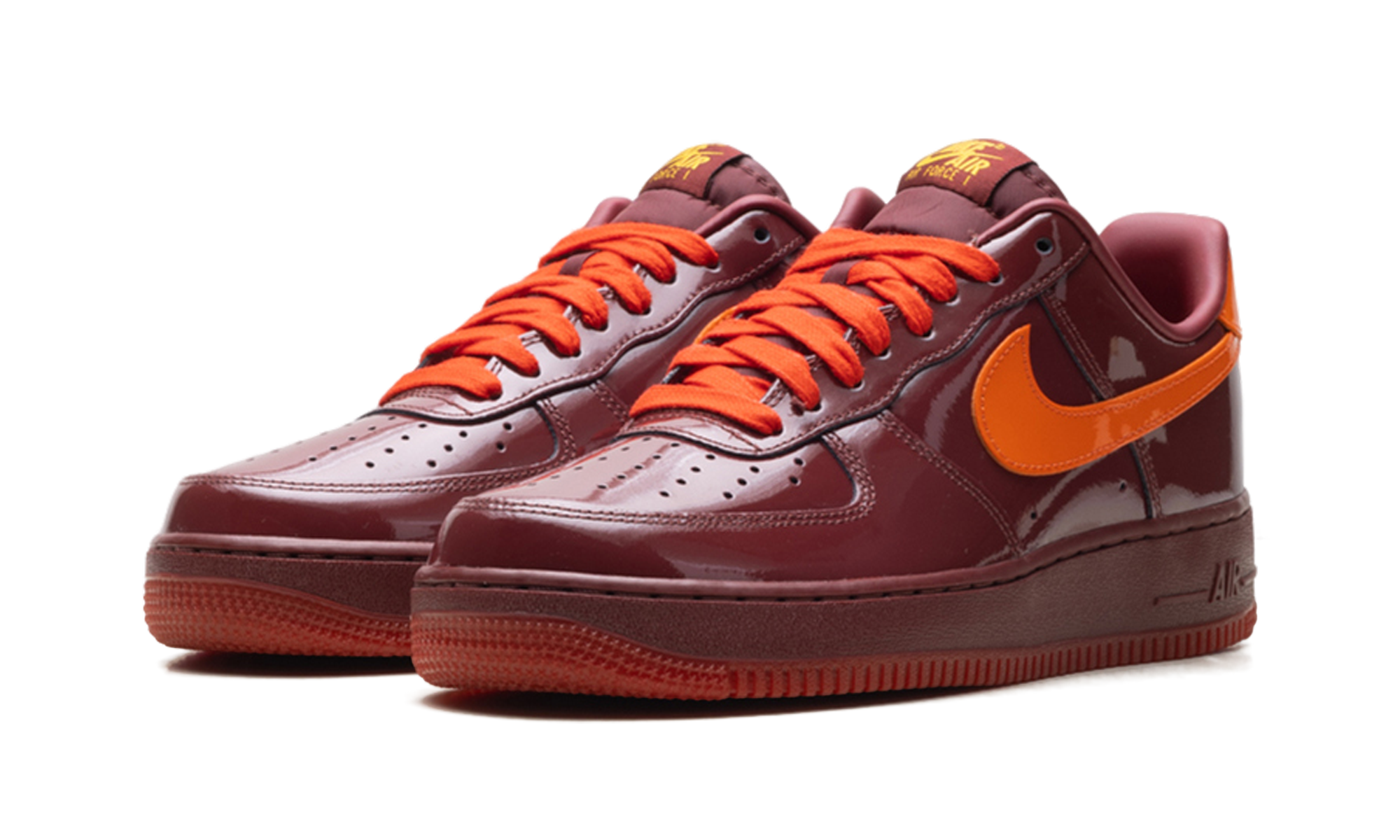 Air Force 1 Low "Patent Leather Dark Team Red Safety Orange"