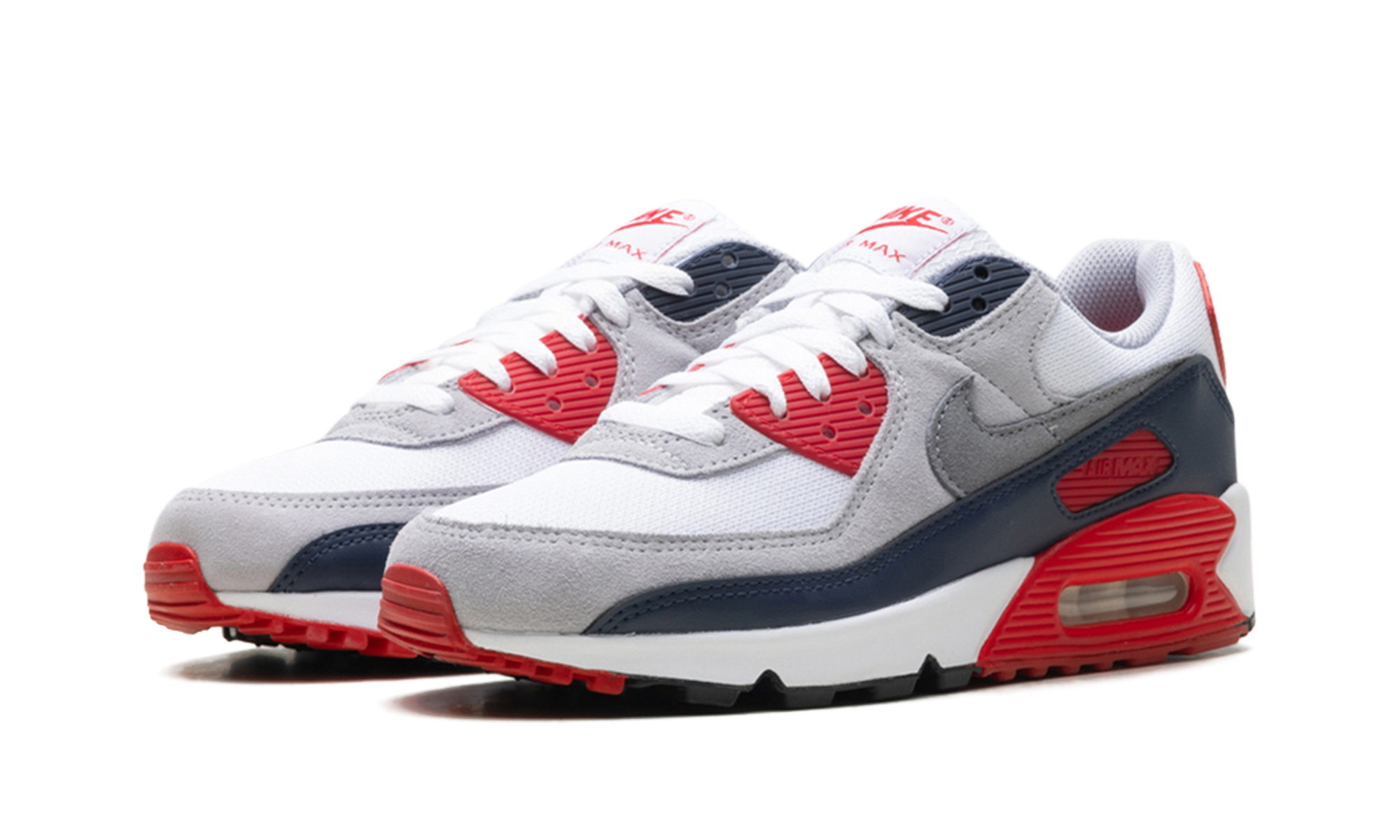 Air Max 90 "White/cool Grey-university Red"