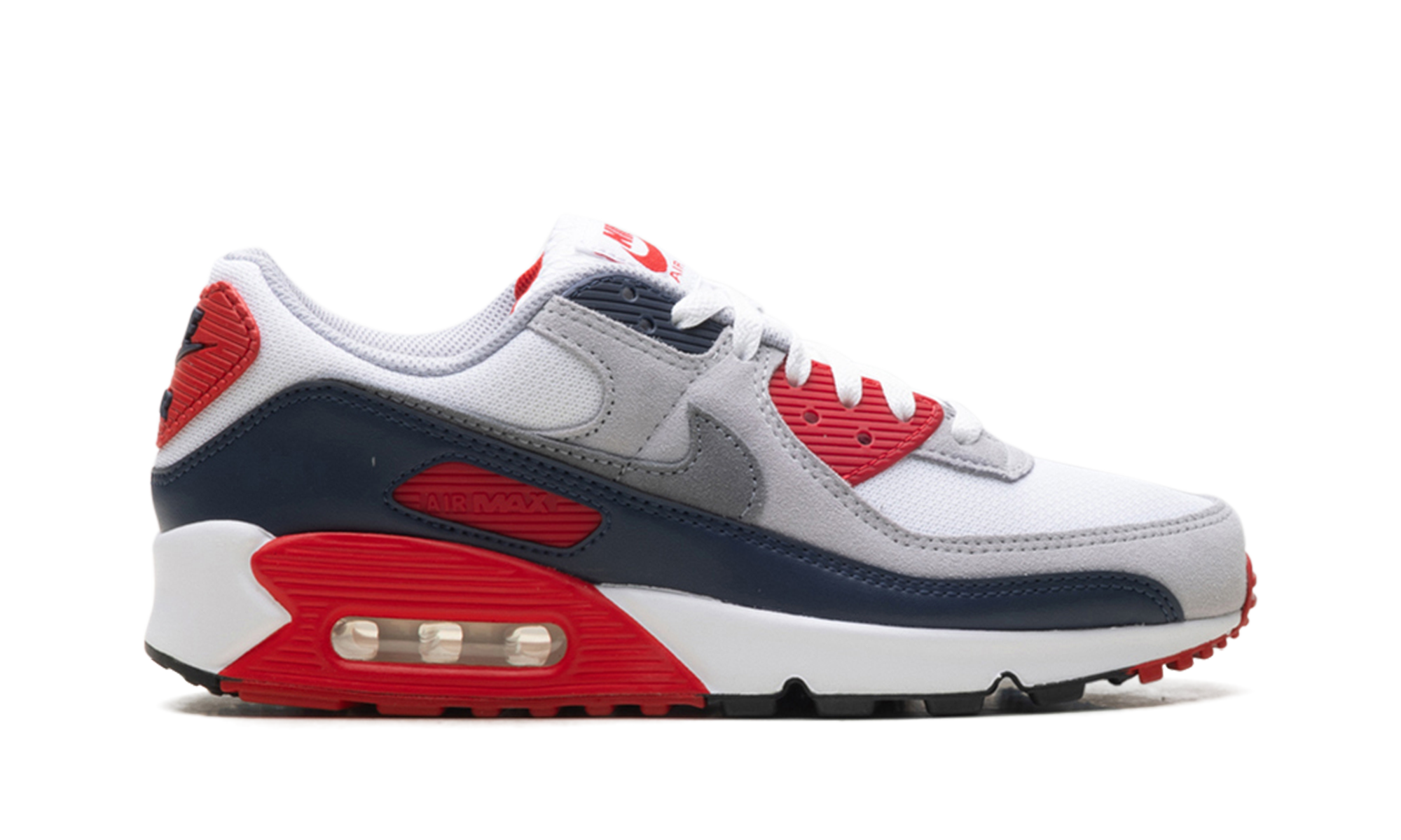 Air Max 90 "White/cool Grey-university Red"