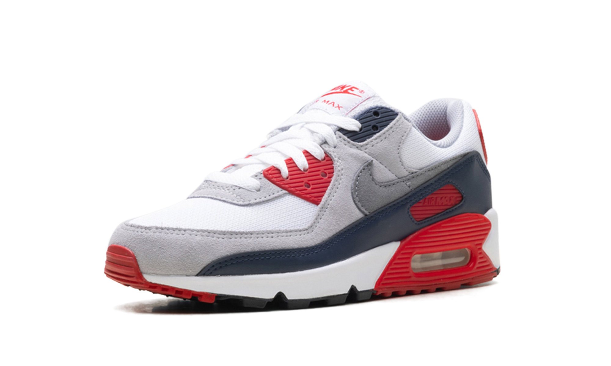 Air Max 90 "White/cool Grey-university Red"