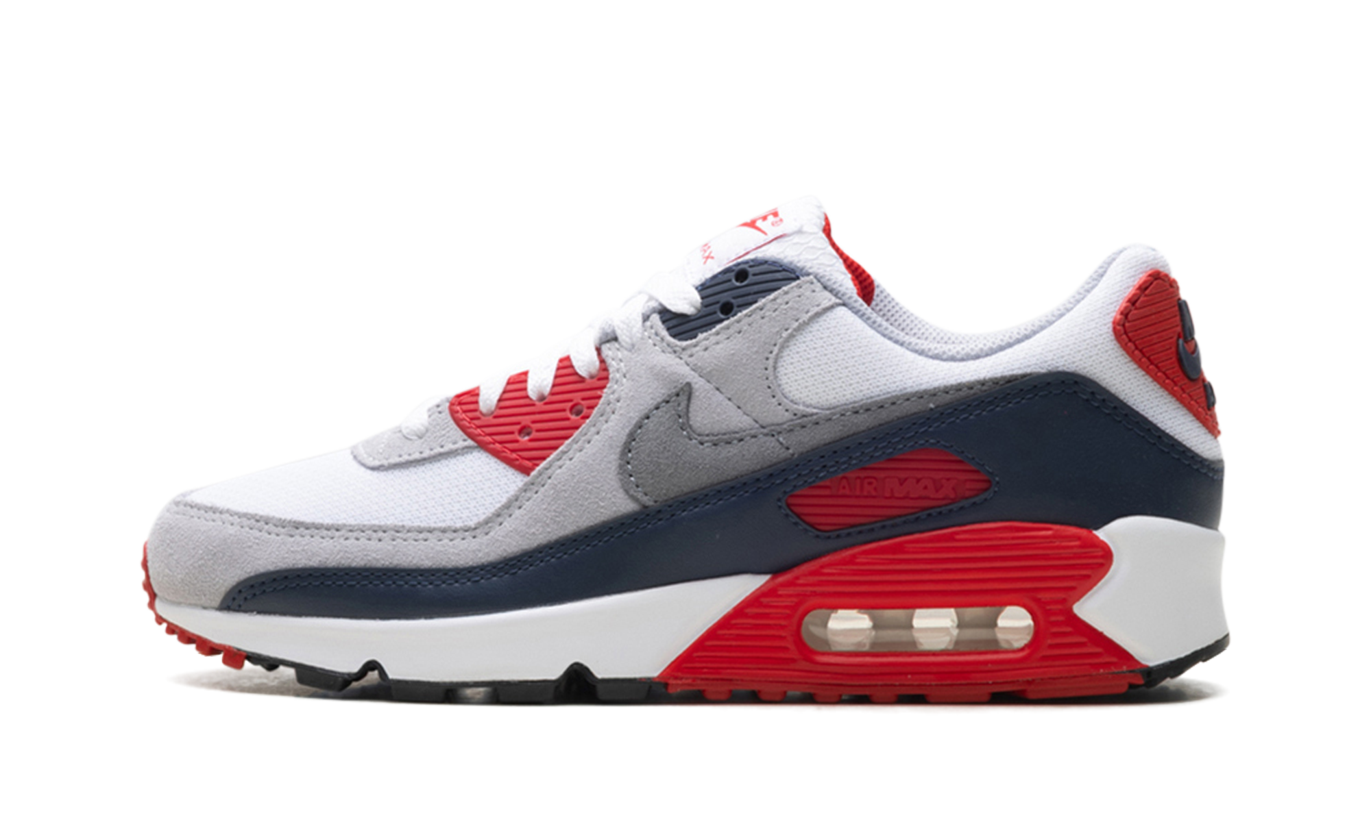 Air Max 90 "White/cool Grey-university Red"