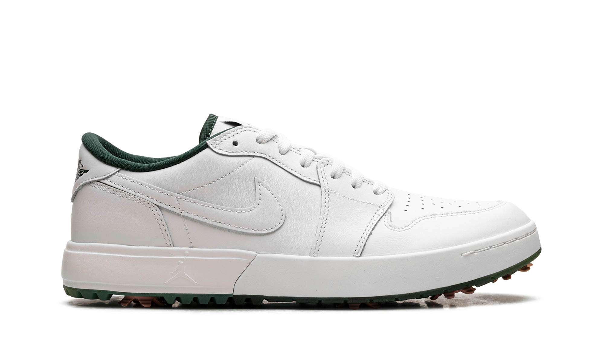 AJ 1 Low Golf Spiked "White Fir Elemental Pink"