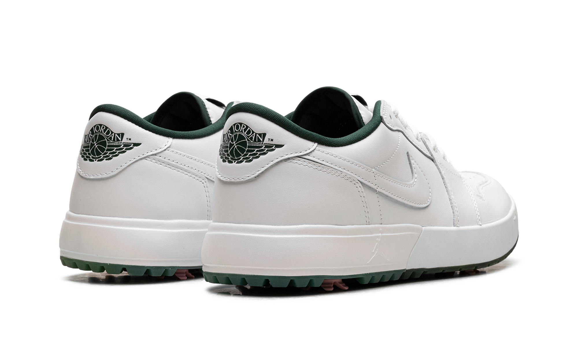AJ 1 Low Golf Spiked "White Fir Elemental Pink"