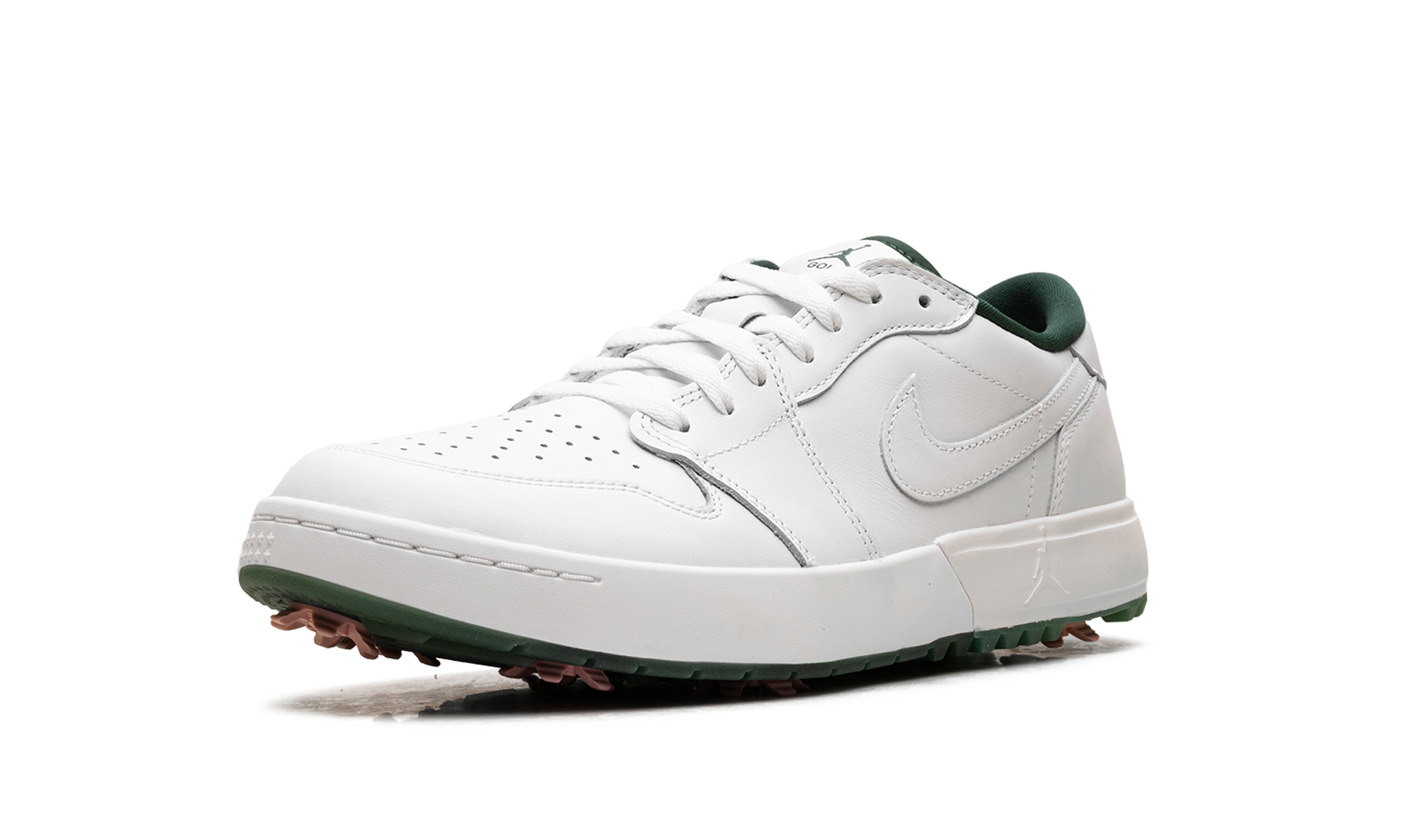 AJ 1 Low Golf Spiked "White Fir Elemental Pink"