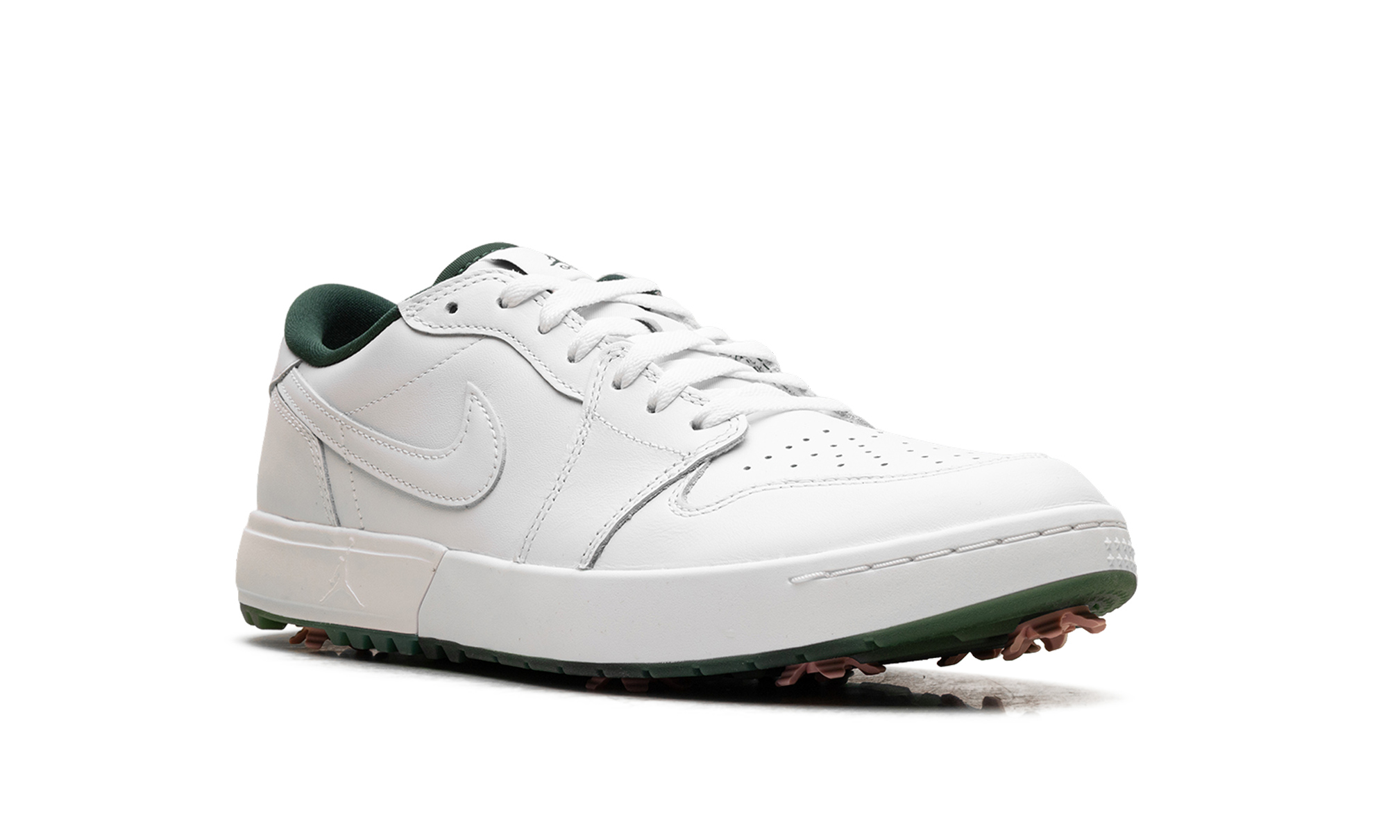 AJ 1 Low Golf Spiked "White Fir Elemental Pink"