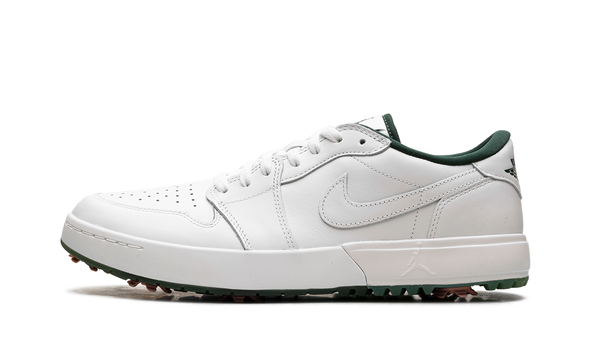 AJ 1 Low Golf Spiked "White Fir Elemental Pink"