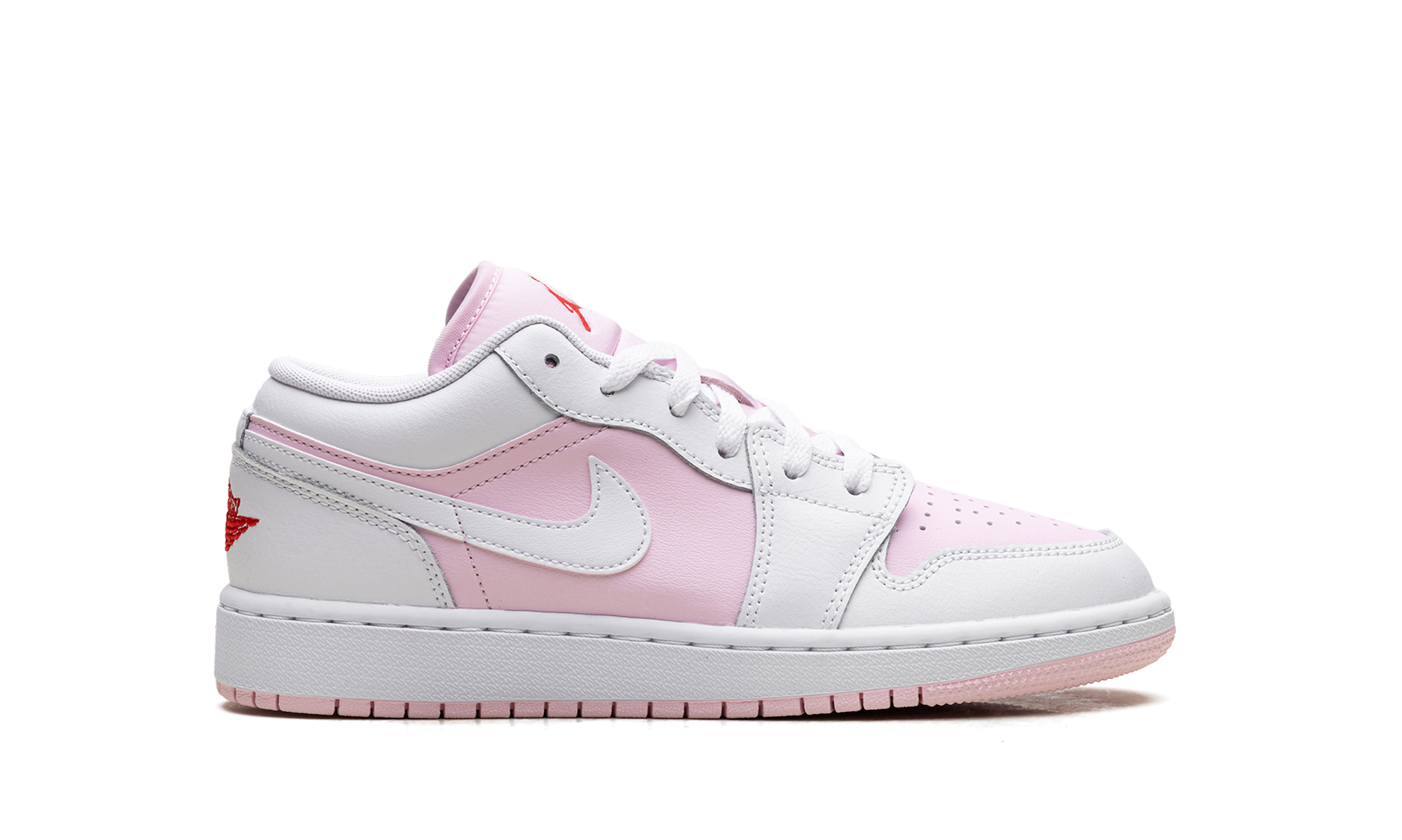 AJ 1 Low GS "Pink Foam Fire Red White"