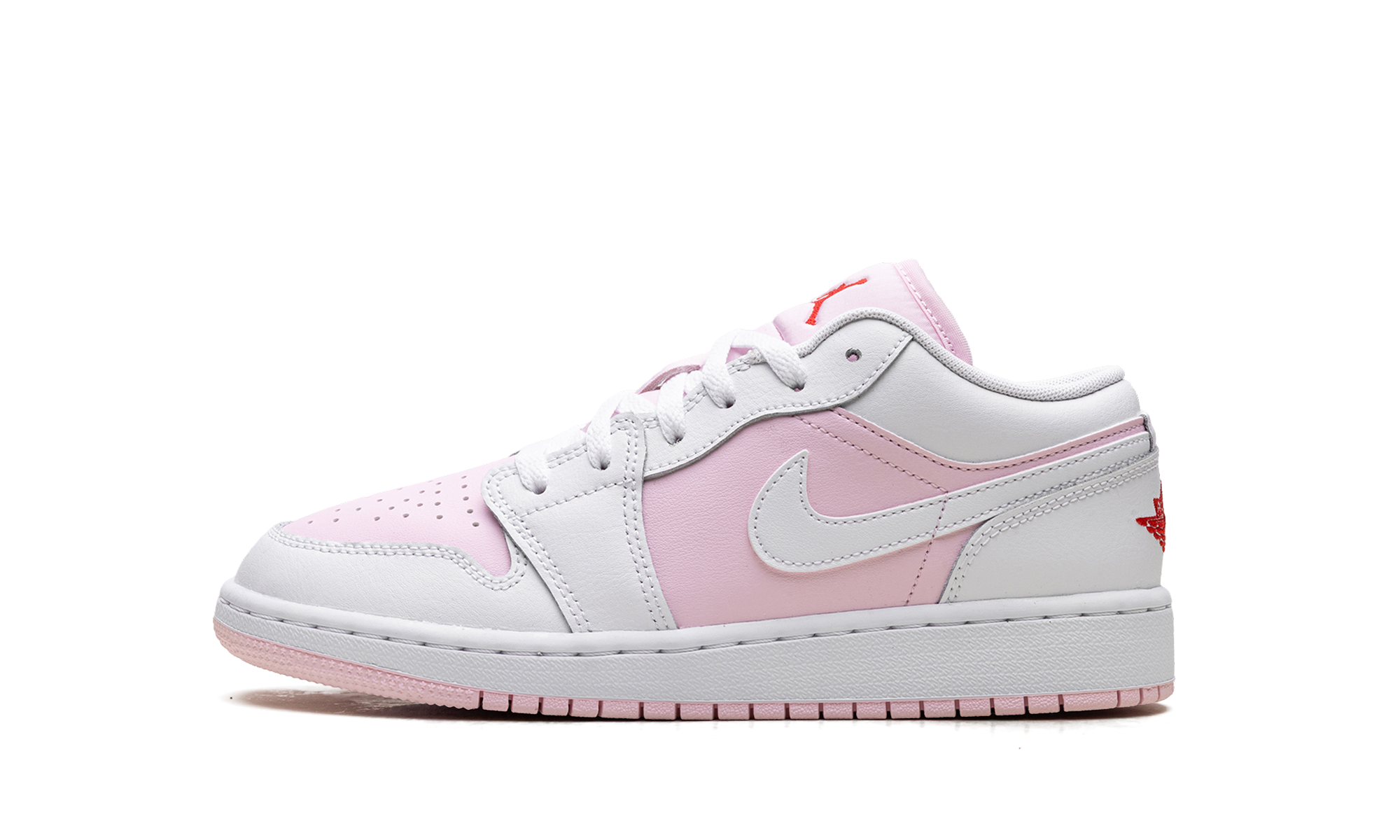 AJ 1 Low GS "Pink Foam Fire Red White"