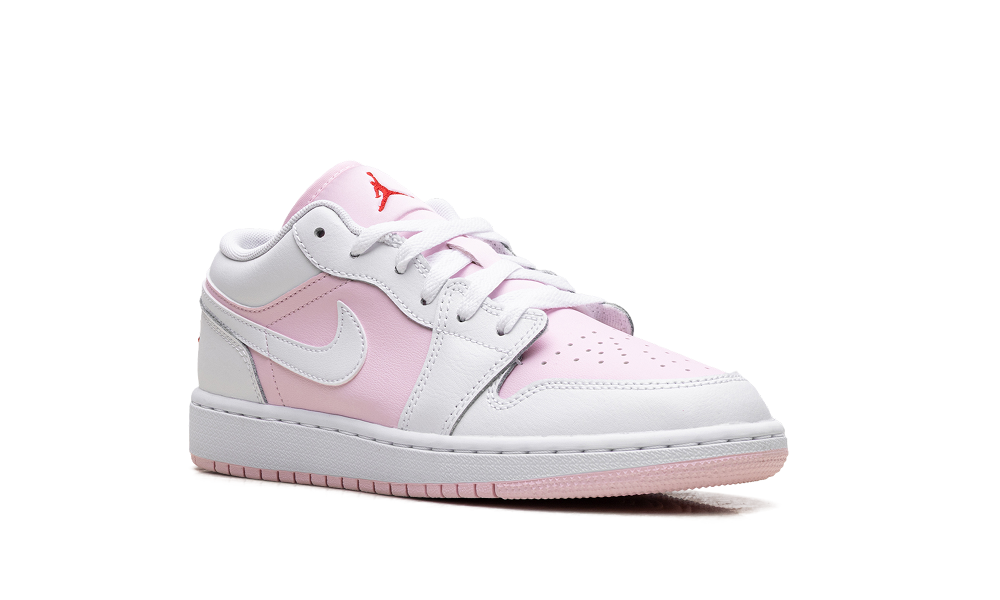 AJ 1 Low GS "Pink Foam Fire Red White"