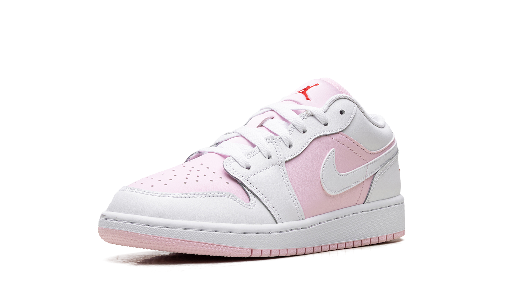 AJ 1 Low GS "Pink Foam Fire Red White"