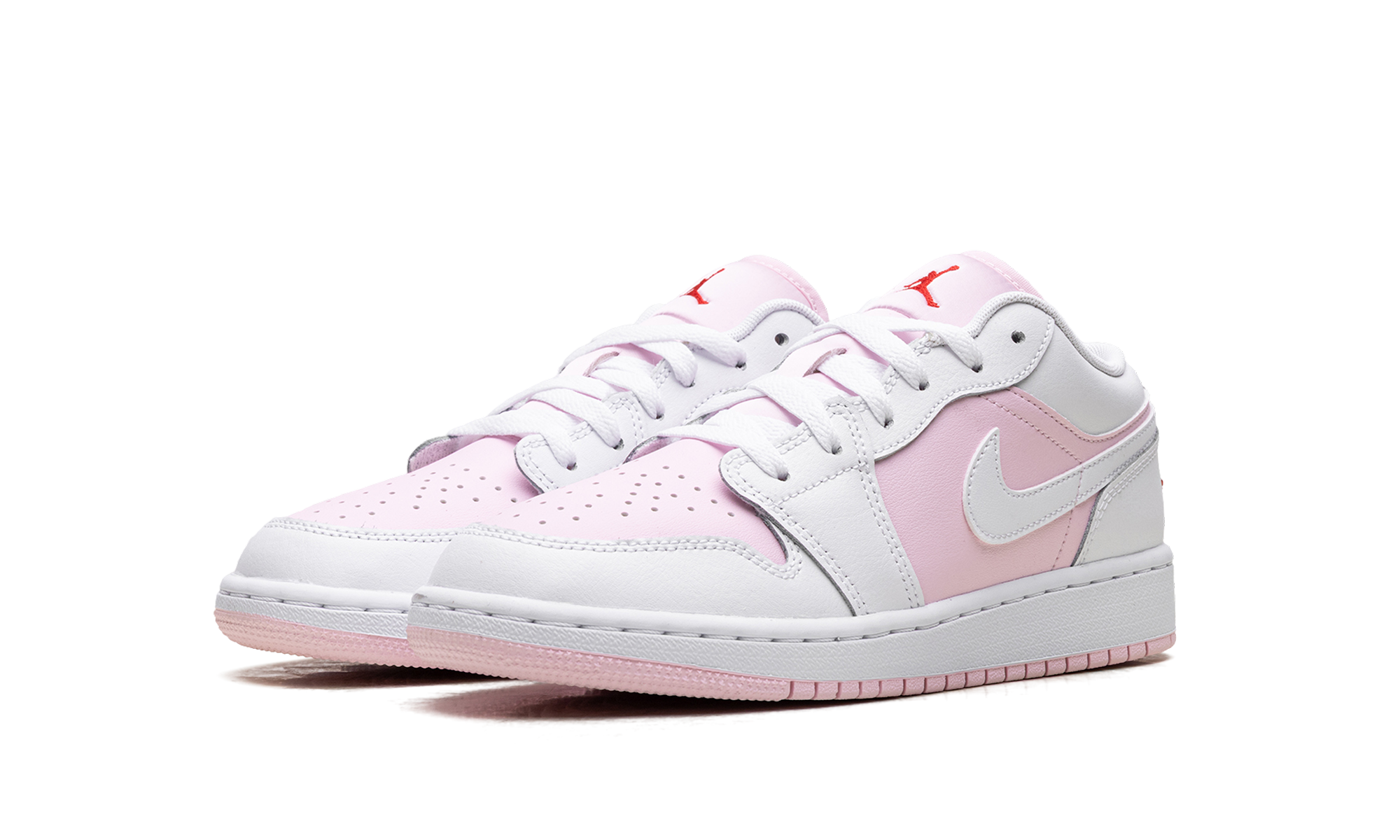 AJ 1 Low GS "Pink Foam Fire Red White"
