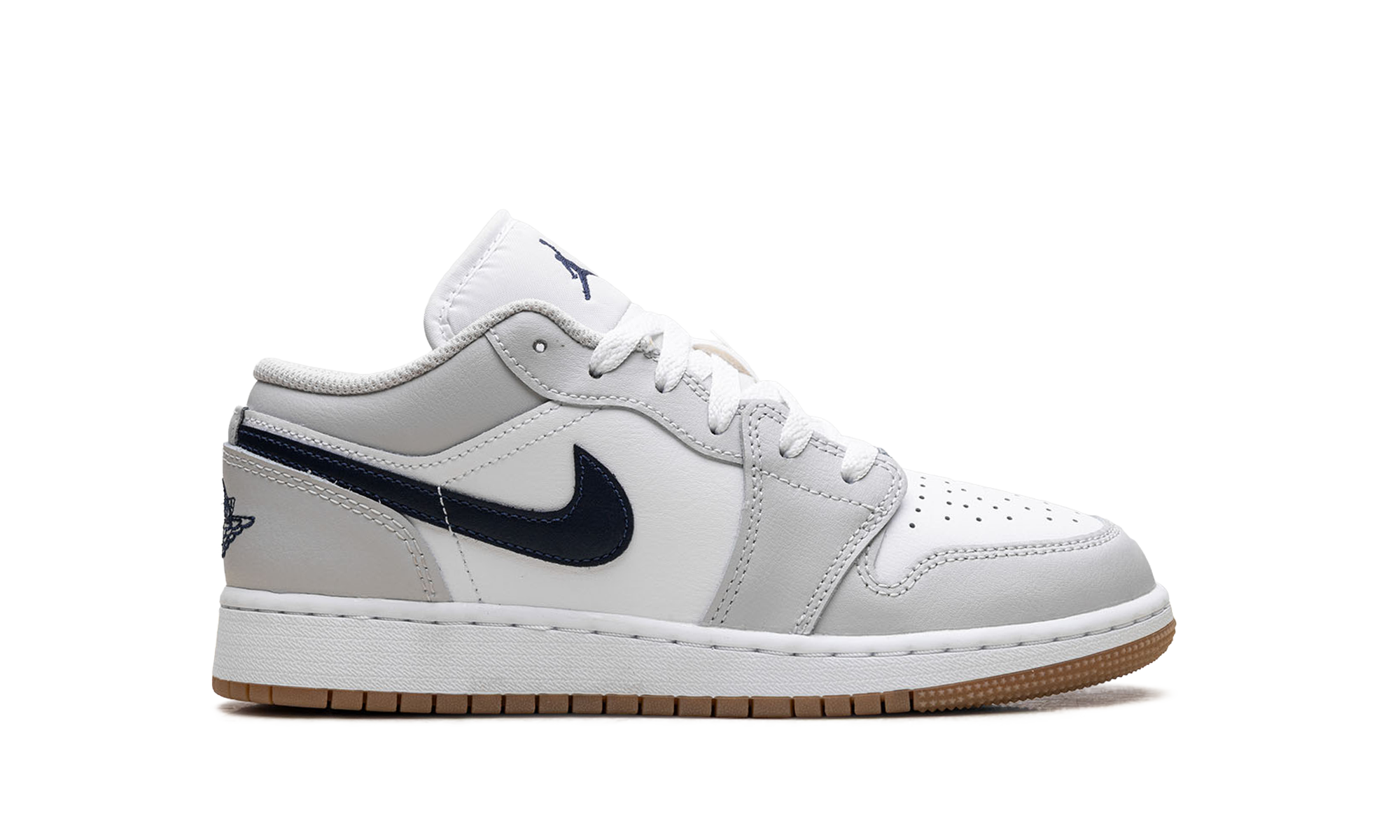 AJ 1 Low GS "White Neutral Grey Gum Midnight Navy"